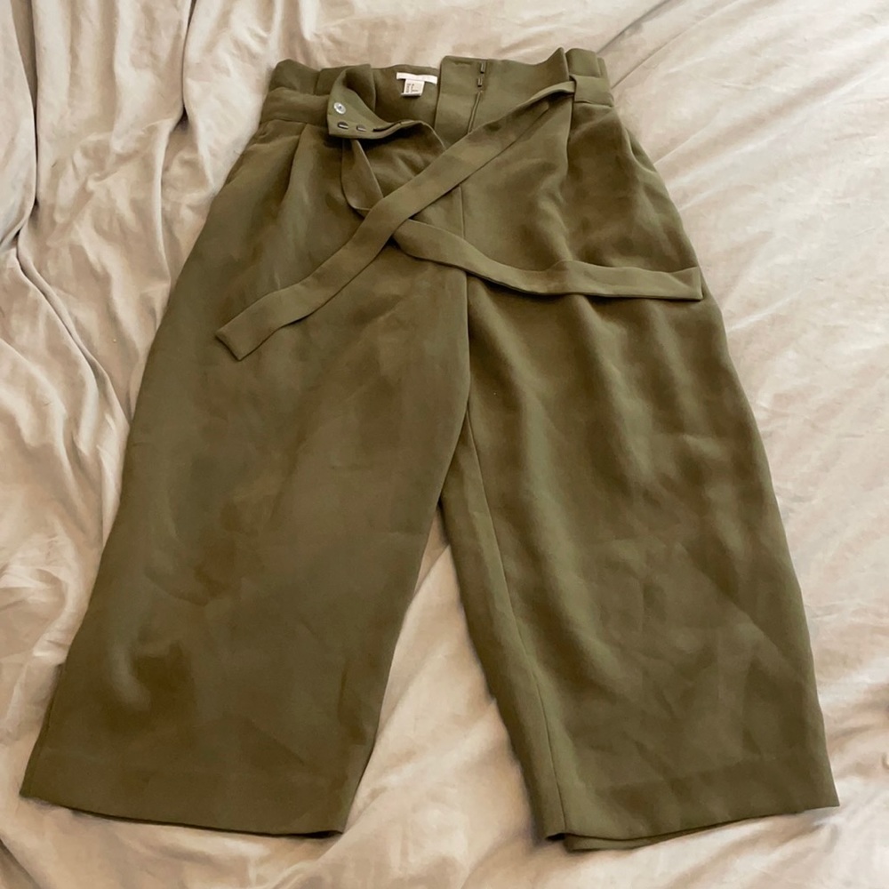 🍃Green Wide Leg Tie Waist Pants🍃